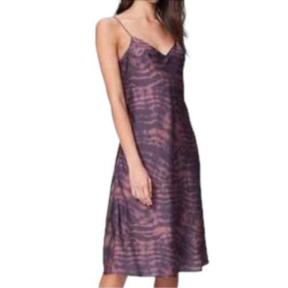 Cicely Cherrywood Black Daze Tie-Dye Midi Slipdress